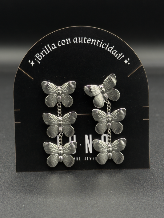 Aretes Silver Butlerfly
