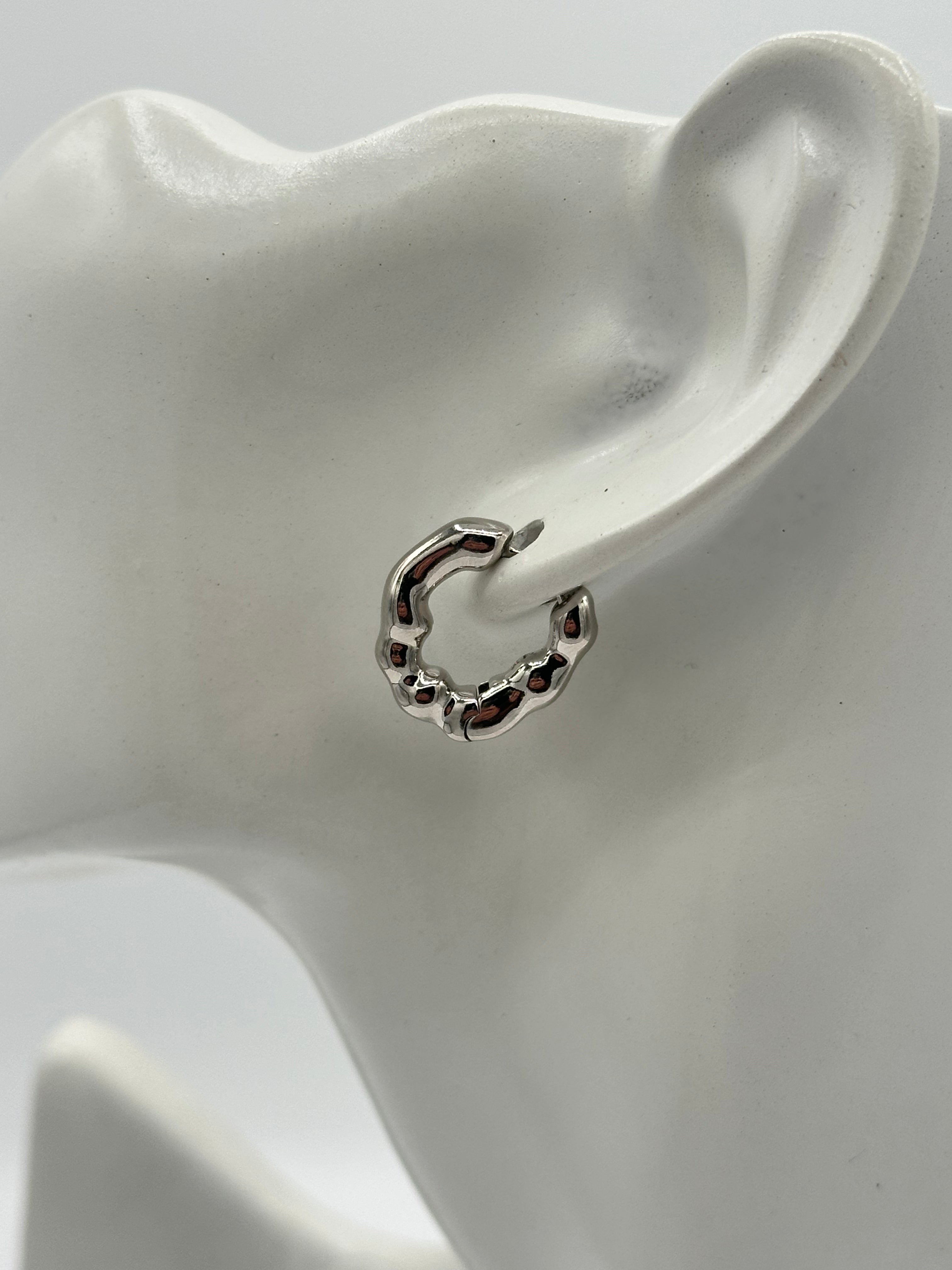 Aretes Argollas Silver Isha