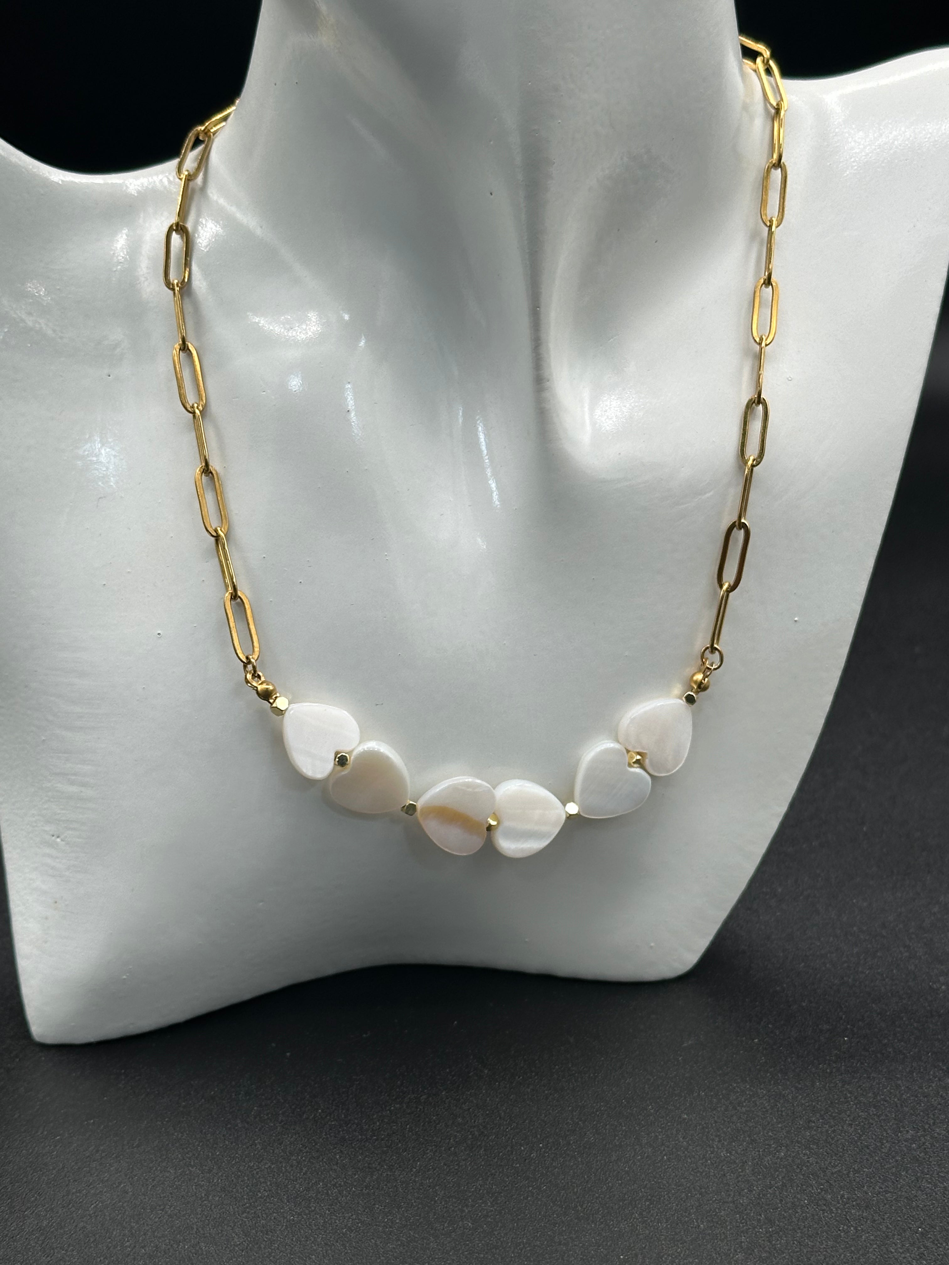 Collar Pearl Heart