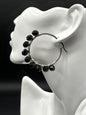 Aretes Argollas Obsidiana