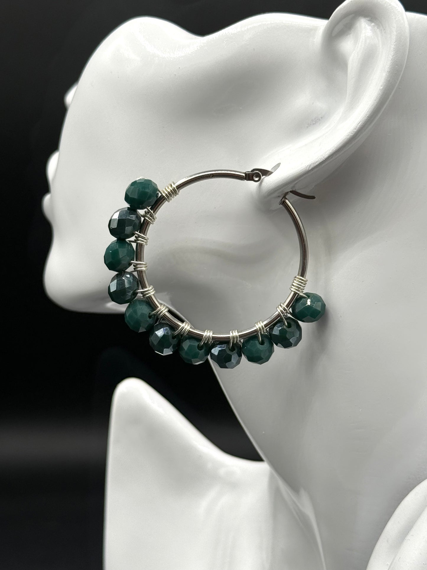 Aretes Argollas Olive