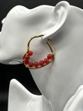 Aretes Argollas Carmesí