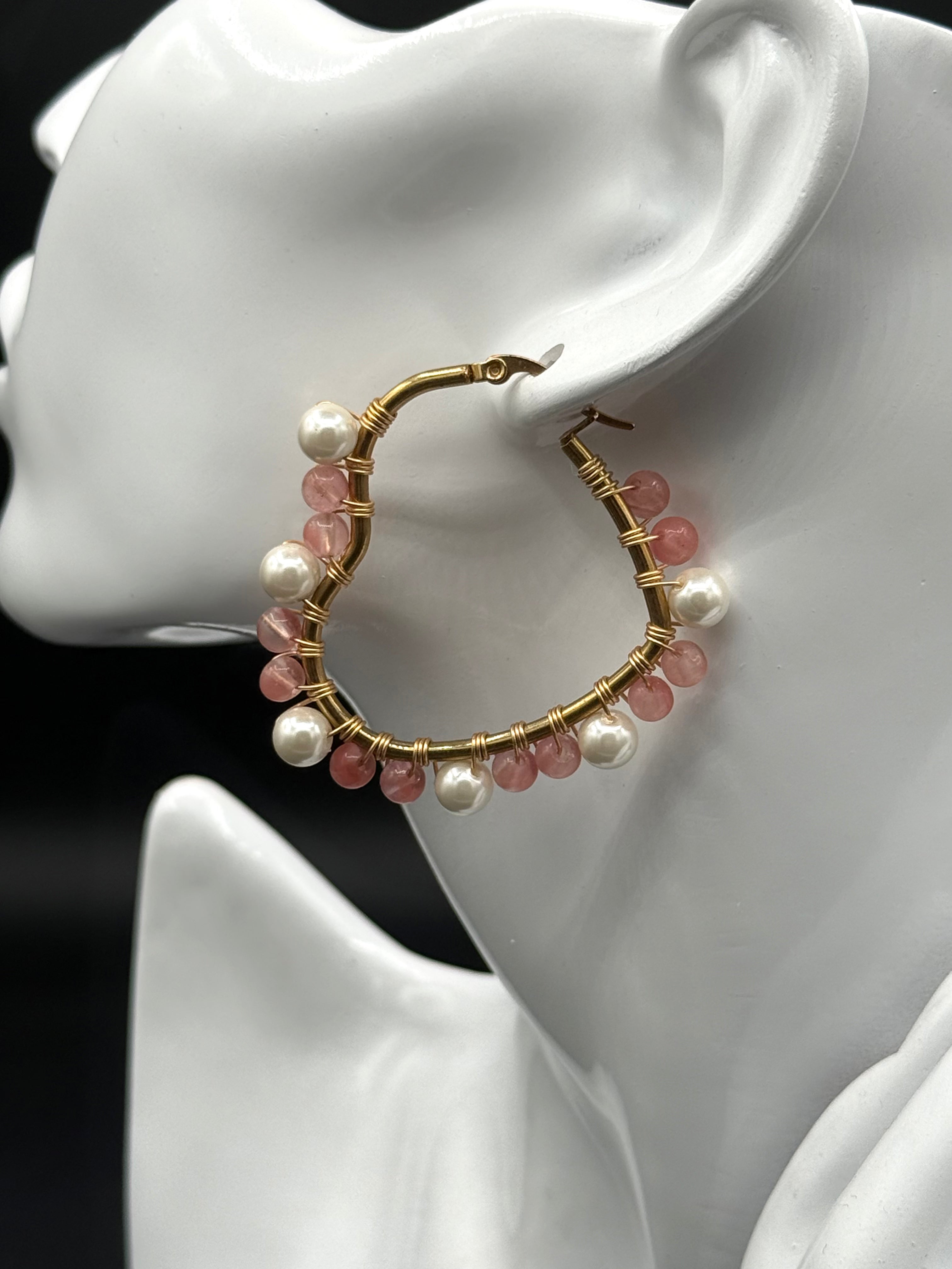 Aretes Argollas Roses