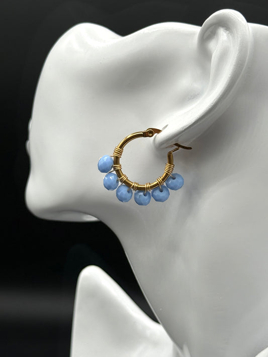 Aretes Argollas Seda